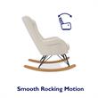 Pemberly Row Rocker Accent Chair with Storage Pockets in Beige
