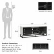Pemberly Row Media Console with Steel Base for TVs up to 77