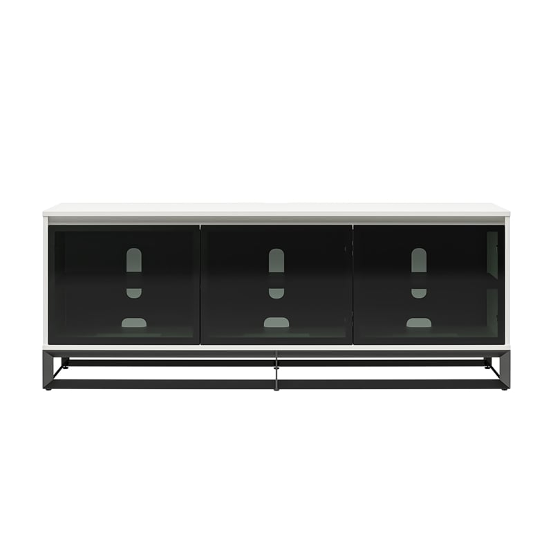 Pemberly Row Media Console with Steel Base for TVs up to 77