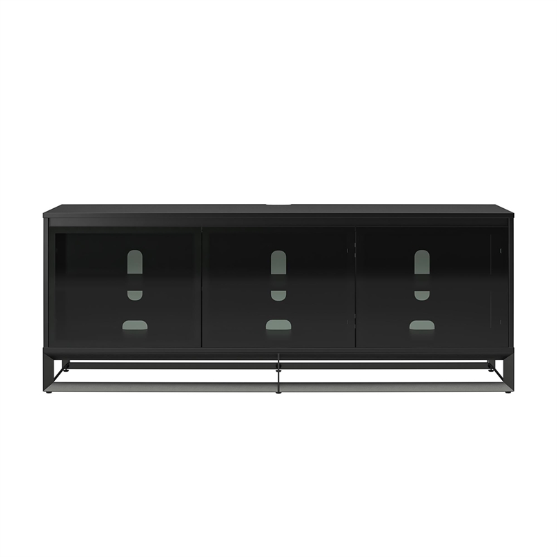 Pemberly Row Media Console with Steel Base for TVs up to 77