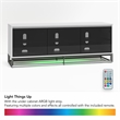Pemberly Row Media Console with Steel Base for TVs up to 77