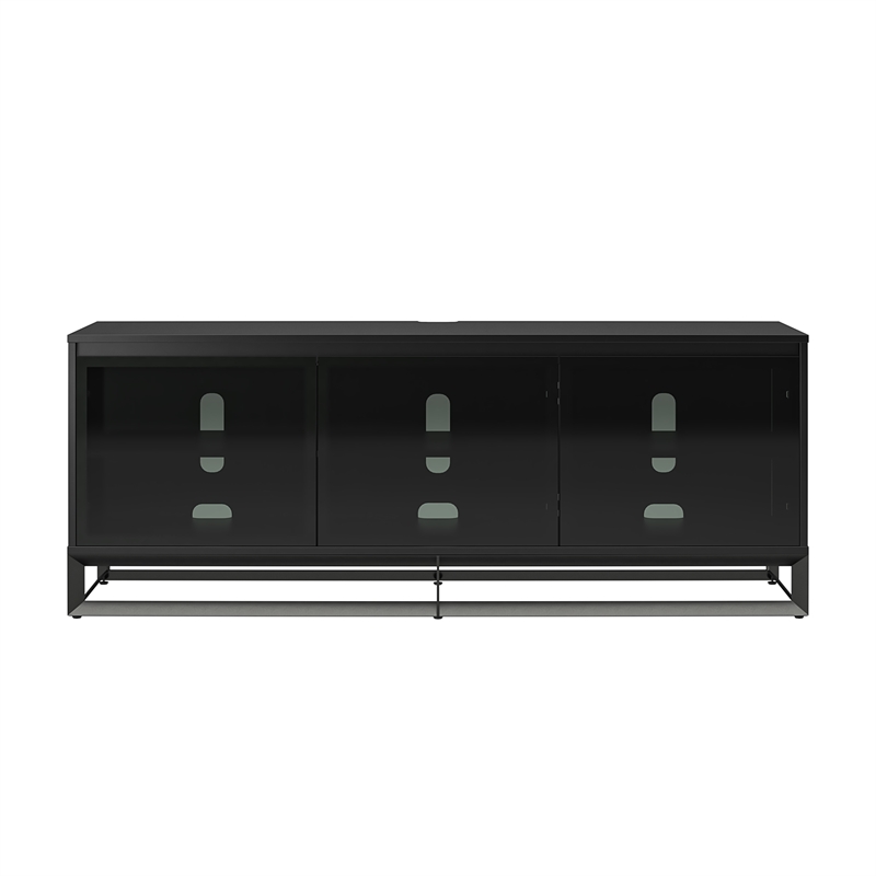 Pemberly Row Media Console with Steel Base for TVs up to 77