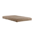 Pemberly Row 6 Inch Quilted Twin Mattress with Removable Cover in Tan