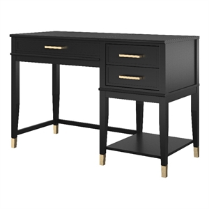 Pemberly Row Modern / Contemporary Lift-Top Computer Desk in Black