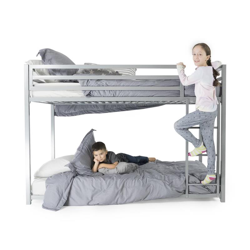 Pemberly Row Modern / Contemporary Metal Full/Full Bunk Bed in White