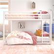 Pemberly Row Modern / Contemporary Metal Full/Full Bunk Bed in White