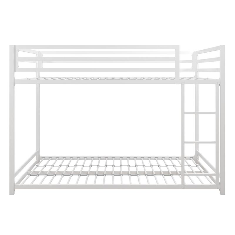 Pemberly Row Modern / Contemporary Metal Full/Full Bunk Bed in White