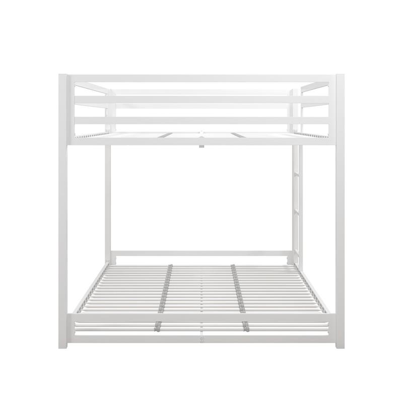 Pemberly Row Modern / Contemporary Metal Full/Full Bunk Bed in White