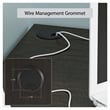 Pemberly Row Modern / Contemporary L Desk with Bookshelves in Dove Gray