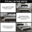 Pemberly Row Modern / Contemporary King Upholstered Bed in Black Velvet