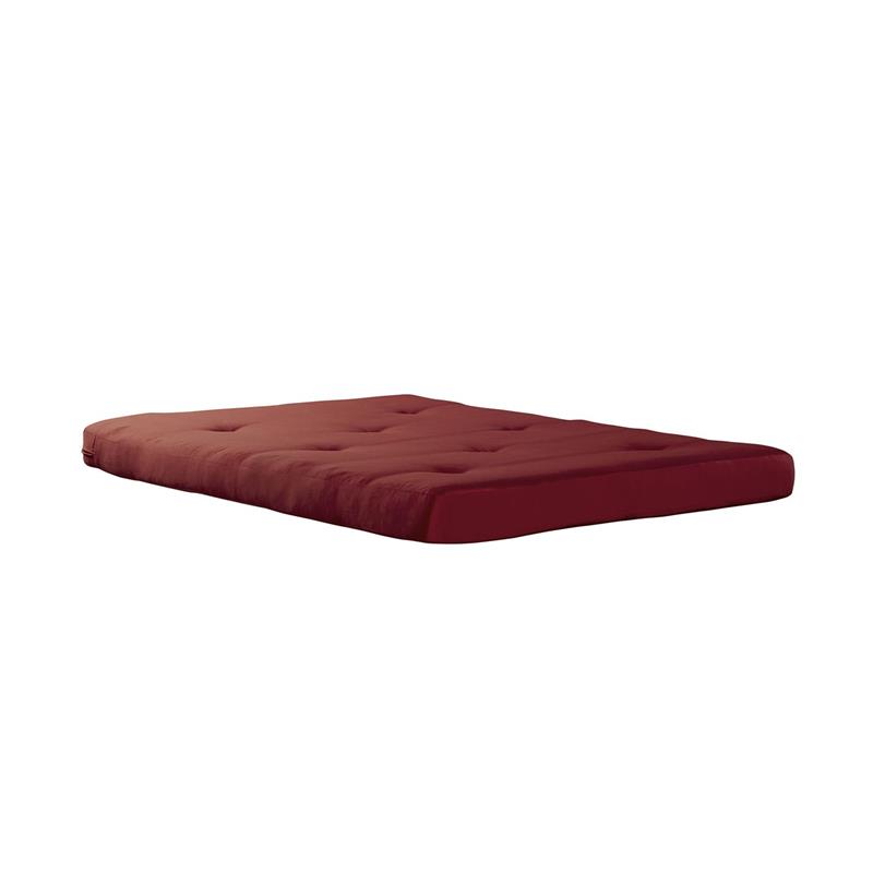 Pemberly Row 6 Inch Thermobonded High Density Futon Mattress Full Size in Red