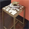 Pemberly Row Modern / Contemporary Geometric Metal End Table