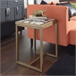 Pemberly Row Modern / Contemporary Geometric Metal End Table