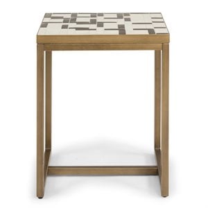 Pemberly Row Modern / Contemporary Geometric Metal End Table