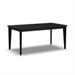 Pemberly Row Rectangle Mid-Century Wood Dining Table in Black