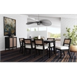 Pemberly Row Rectangle Mid-Century Wood Dining Table in Black