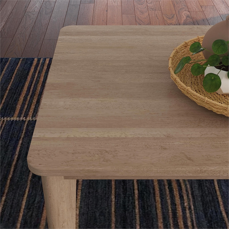 Pemberly Row Rectangle Mid-Century Wood Dining Table in Brown