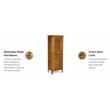 Pemberly Row Contemporary Wood Storage Cabinet in Brown Finish