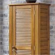 Pemberly Row Contemporary Wood Storage Cabinet in Brown Finish