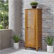 Pemberly Row Contemporary Wood Storage Cabinet in Brown Finish