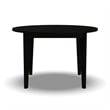Pemberly Row Round Mid-Century Wood Dining Table in Black Finish