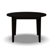 Pemberly Row Round Mid-Century Wood Dining Table in Black Finish