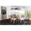 Pemberly Row Round Mid-Century Wood Dining Table in Brown Finish