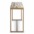 Pemberly Row Contemporary Geometric Stainless Steel Console Table