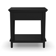 Pemberly Row 1-Drawer Traditional Wood Nightstand in Black Finish