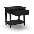 Pemberly Row 1-Drawer Traditional Wood Nightstand in Black Finish