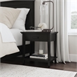 Pemberly Row 1-Drawer Traditional Wood Nightstand in Black Finish
