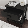 Pemberly Row 1-Drawer Traditional Wood Nightstand in Black Finish