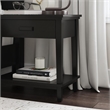 Pemberly Row 1-Drawer Traditional Wood Nightstand in Black Finish