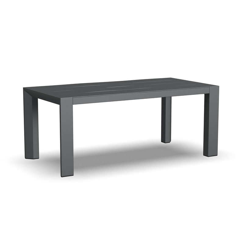 Pemberly Row 4-Piece Contemporary Aluminum & Fabric Sofa Set in Gray