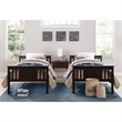 Pemberly Row Transitional Wood Twin Bunk Bed in Espresso Finish