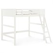 Pemberly Row Modern / Contemporary Wood Full Loft Bed in White Finish