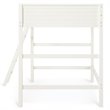 Pemberly Row Modern / Contemporary Wood Full Loft Bed in White Finish