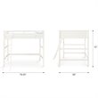 Pemberly Row Modern / Contemporary Wood Full Loft Bed in White Finish