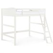 Pemberly Row Modern / Contemporary Wood Full Loft Bed in White Finish