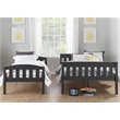 Pemberly Row Transitional Twin Over Full Bunk Bed in Slate Gray