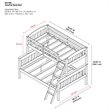 Pemberly Row Transitional Twin Over Full Bunk Bed in Slate Gray
