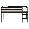 Pemberly Row Transitional Twin Junior Loft Bed in Espresso Finish
