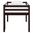 Pemberly Row Transitional Twin Junior Loft Bed in Espresso Finish