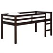 Pemberly Row Transitional Twin Junior Loft Bed in Espresso Finish