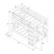 Pemberly Row Transitional Twin Over Twin Wood Bunk Bed for Kids in Black