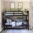 Pemberly Row Transitional Twin Over Twin Wood Bunk Bed for Kids in Black