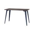 Pemberly Row 24x48 Mid Century Modern Metal Desk - Navy / Trail Walnut