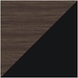 Pemberly Row 27x57 Mid Century Modern Metal Desk - Black / Trail Walnut