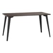 Pemberly Row 27x57 Mid Century Modern Metal Desk - Black / Trail Walnut