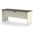 Pemberly Row Contemporary Desk Shell in White Chocolate and Antigua